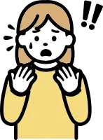 놀라서 당황한 모습