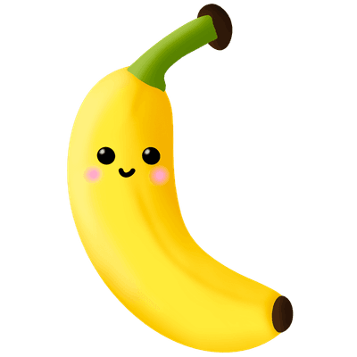 banana isolated on white