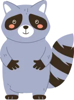 Cartoon Raccoon Character