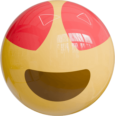 3d emoji smiling face with heart-eyes