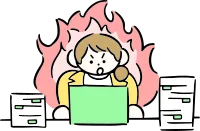 마루가족 직장인 유리씨 열심히 집중하고 있는 모습