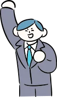 마루가족 직장인 유우씨 주먹을 들며 응원하고 있는 모습