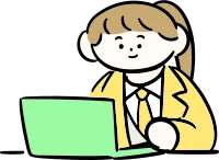 마루가족 학생 유리짱 컴퓨터를 하고 있는 모습