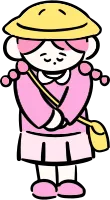 마루가족 유치원생 하나짱 고개를 숙여 인사하는 모습