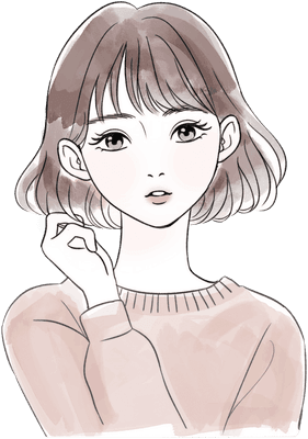 수채화 드로잉 여성