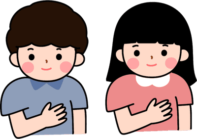 경례하는 사람들