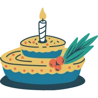 Birthday Cake Illustration