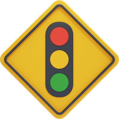 Traffic Light Ahead Sign