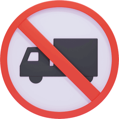 No Trucks Allowed Traffic Sign