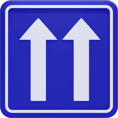 One Way Traffic Sign