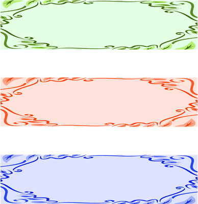 Text box colorful green orange blue frame illustration