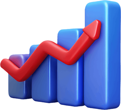 3d blue grafic chart