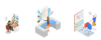 3D Isometric Flat  Illustration of Entry Permission, Visa Application Approval