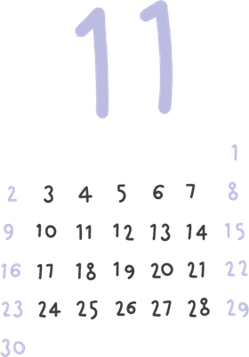 11달력
