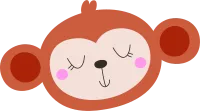 Adorable Monkey Face with Closed Eyes