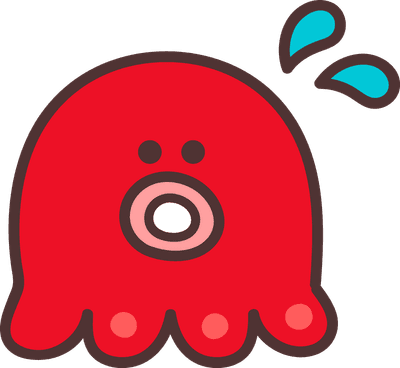 かわいいタコのキャラクター