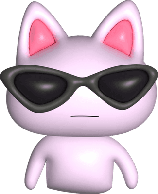 고양이, 3D, 일러스트