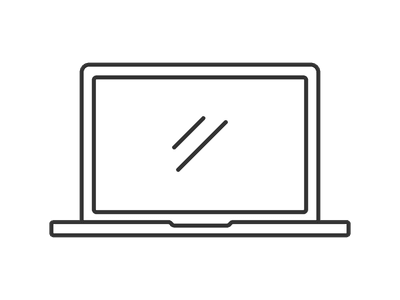 ノートパソコンのアイコンのイラスト