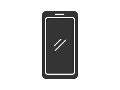 スマートフォンのシルエットのイラスト