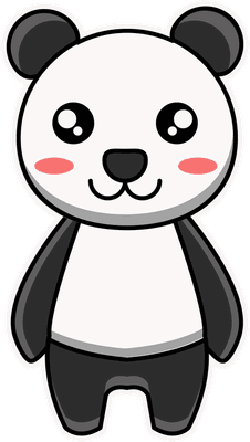 Adorable Kawaii Panda Character