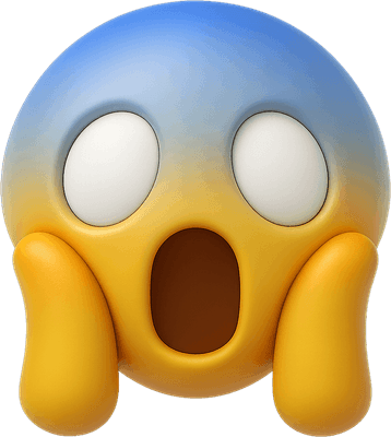 입체 이모지 절규
