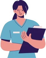 Female Nurse Smiling Illustration