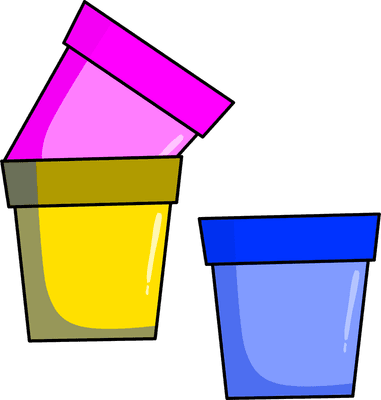 Colorful Flower pot illustration