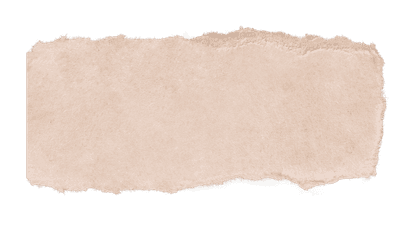 Ripped vintage paper, ephemera collage on transparent background