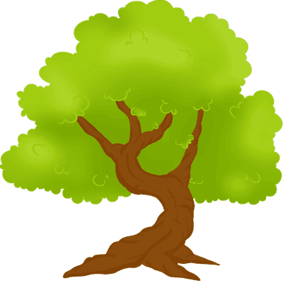 tree watercolor style