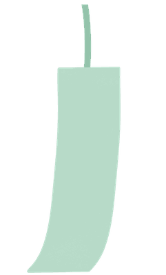Green Tanzaku paper wishes