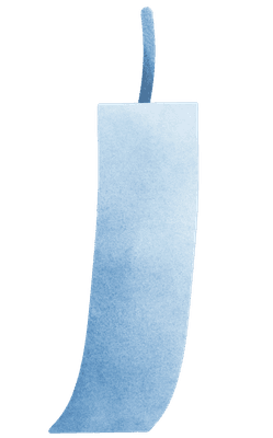 Blue Tanzaku paper wish