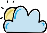Partly Cloudy Weather Recolorable Icon