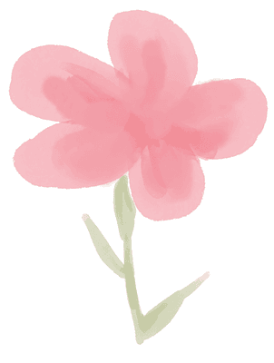 수채화,꽃,수채화꽃,하늘거리는꽃,분홍꽃,심플꽃,분홍색꽃,꽃다발,꽃줄기,분홍색수채화꽃