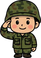 한국 군인 캐릭터 일러스트 이미지