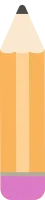 Flat Vector Illustration of Yellow Pencil