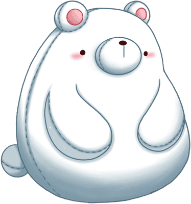 귀여운 북극곰 인형