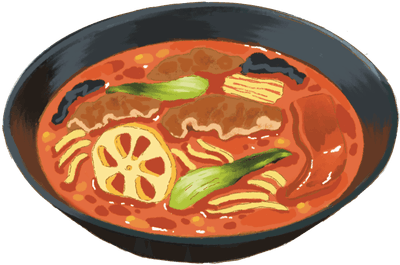 마라탕 마라 중식 손그림 일러스트