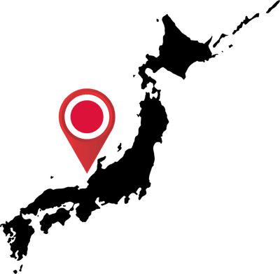 Japan pin map location silhouette