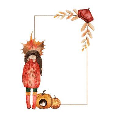 Autumn Weather Watercolor Frame