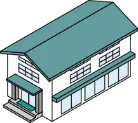 Isometric illustration of a gymnasium, auditorium, store, public building, etc with simple line draw