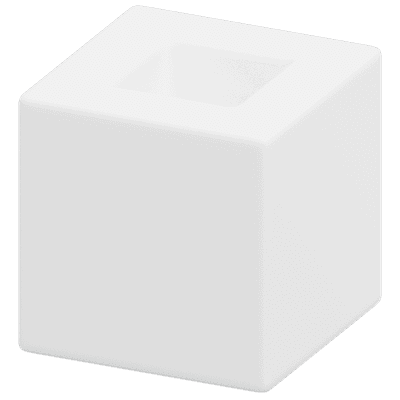 3D Hollow Top Cube Icon