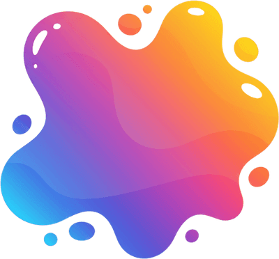 Multiple watercolor-style blob shapes in soft tones