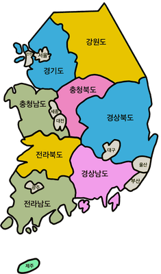 대한민국 지도