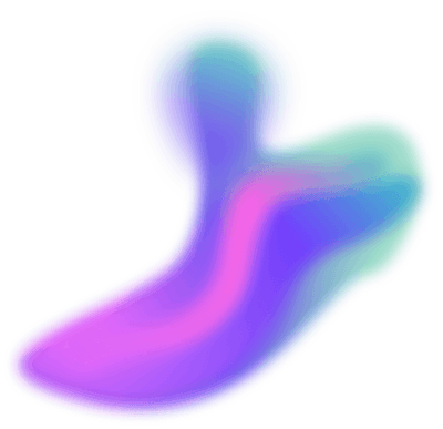 Vibrant LikhLikhwid .png abstract blob in purple, pink, and green gradient tones. Liquid-style