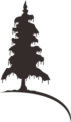spruce tree logo element design
