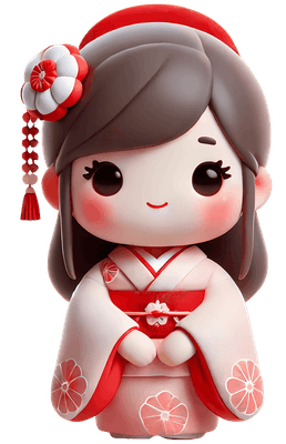 Japanese doll in kimono
