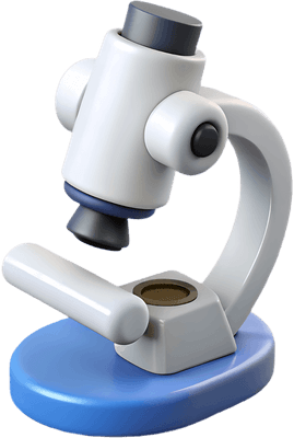 3d white microscope