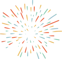 Firework hand drawn colorful Vector Illustratioin