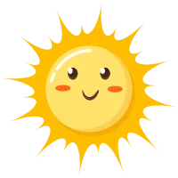 Happy Cute Sun Smiling Face Cartoon Icon