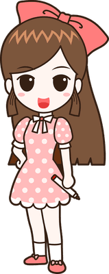 핑크 드레스 소녀